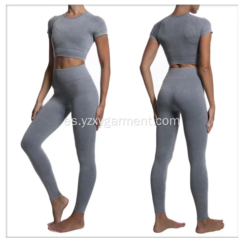 Conjunto de ropa de caja de yoga sin fisuras